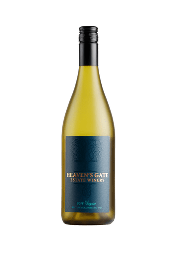 bottle of Heaven’s Gate Winery 2018 Viognier white wine, great for pairing with brunch