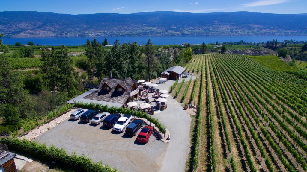 A valley view of Heaven's Gate Winery in Summerland, B.C.